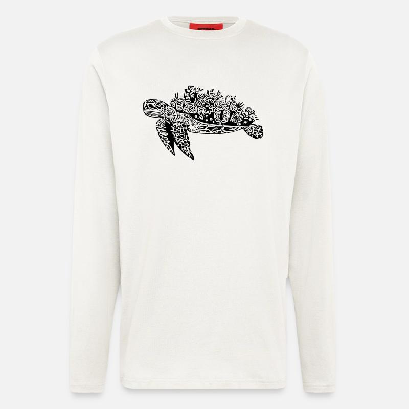 Turtle - Vector Style - Longsleeve - made by SPREAD  - OFF WHITE