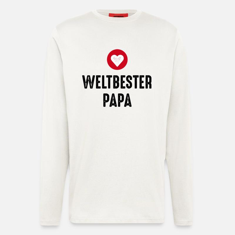Weltbester Papa - Langarmshirt - made by SPREAD - OFF WHITE