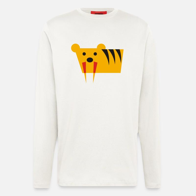 Säbelzahntiger - Langarmshirt - made by SPREAD  - OFF WHITE