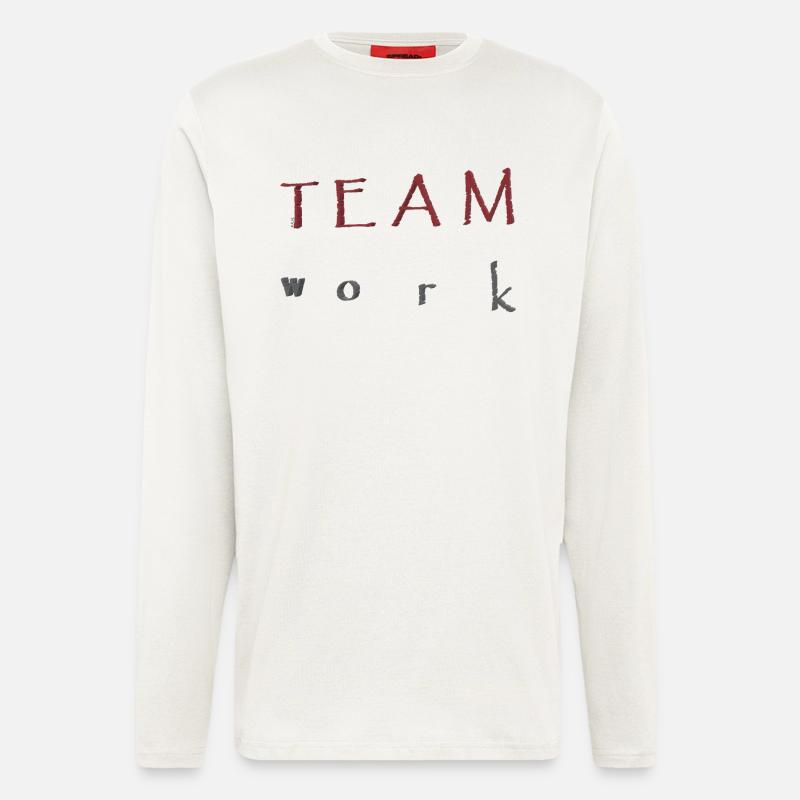 TEAM work - Langarmshirt - made by SPREAD  - OFF WHITE