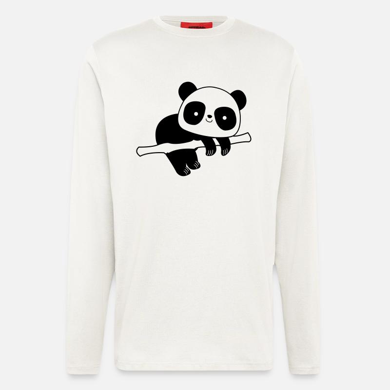Pandabär - Langarmshirt - made by SPREAD  - OFF WHITE