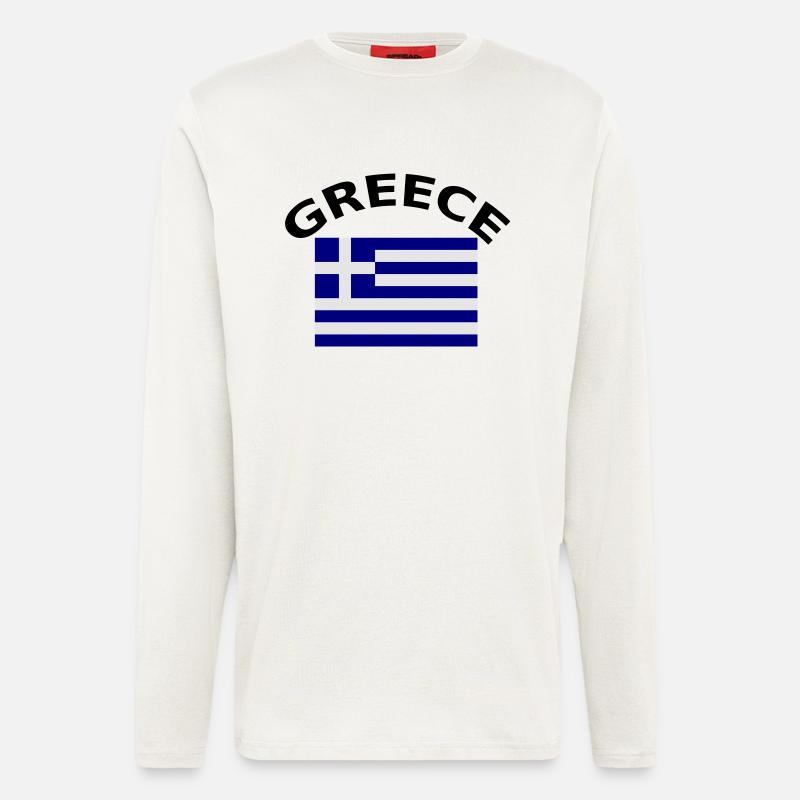 Greece, Greece, flag, flag - Longsleeve - made by SPREAD  - OFF WHITE