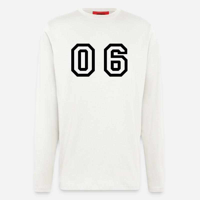 number - 06 - zero six - Longsleeve - made by SPREAD  - OFF WHITE