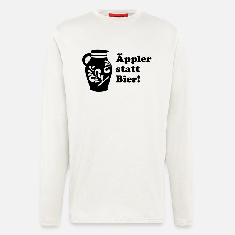 Bembel Äppler statt Bier - Langarmshirt - made by SPREAD - OFF WHITE