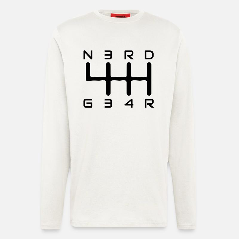N3RD G34R Logo - Langarmshirt - made by SPREAD  - OFF WHITE