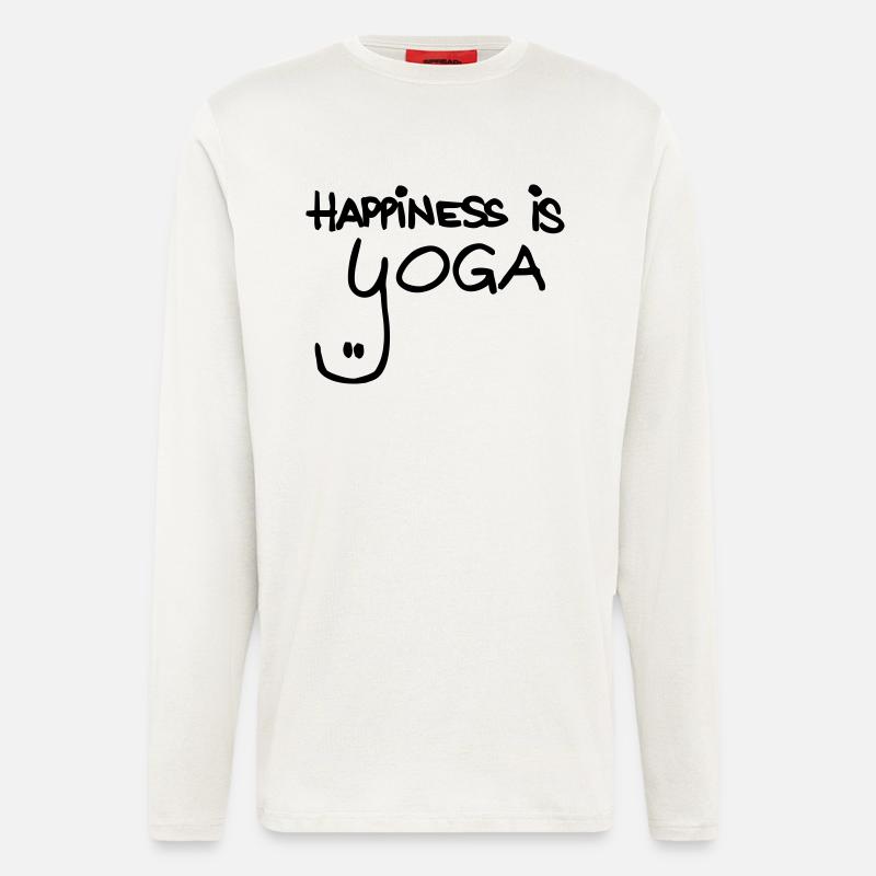 happiness is yoga - Langarmshirt - made by SPREAD  - OFF WHITE