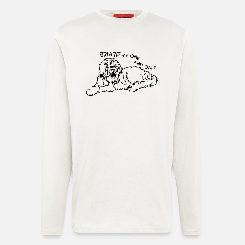 Briard_mitSchrift - Langarmshirt - made by SPREAD  - OFF WHITE