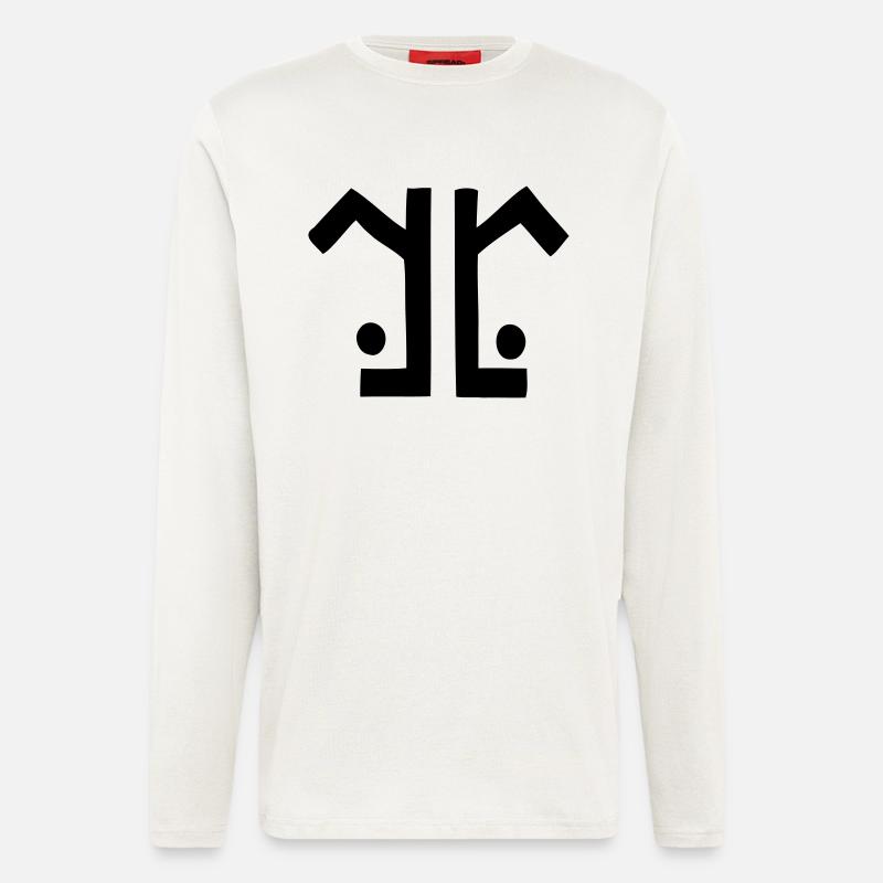 logo gerade klein - Langarmshirt - made by SPREAD  - OFF WHITE