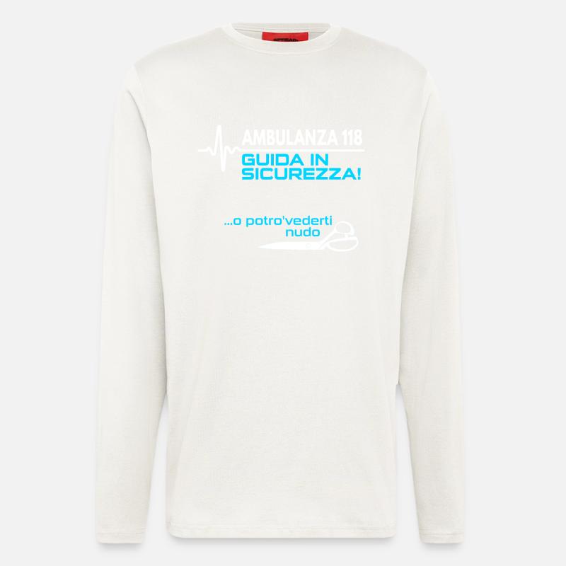 Ambulanza - Langarmshirt - made by SPREAD  - OFF WHITE