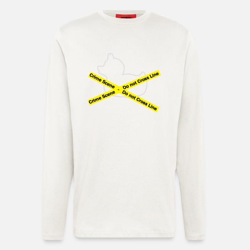 Quietscheentchen Tatort - Polizeiabsperrung - Langarmshirt - made by SPREAD  - OFF WHITE
