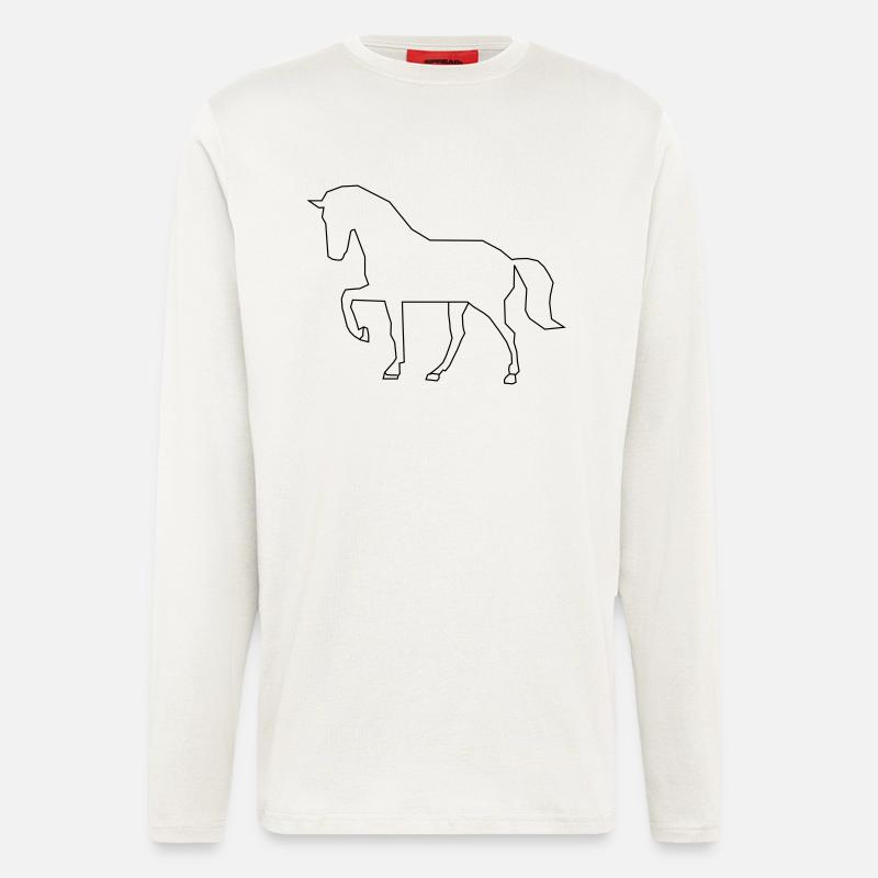 Pferd - Langarmshirt - made by SPREAD  - OFF WHITE