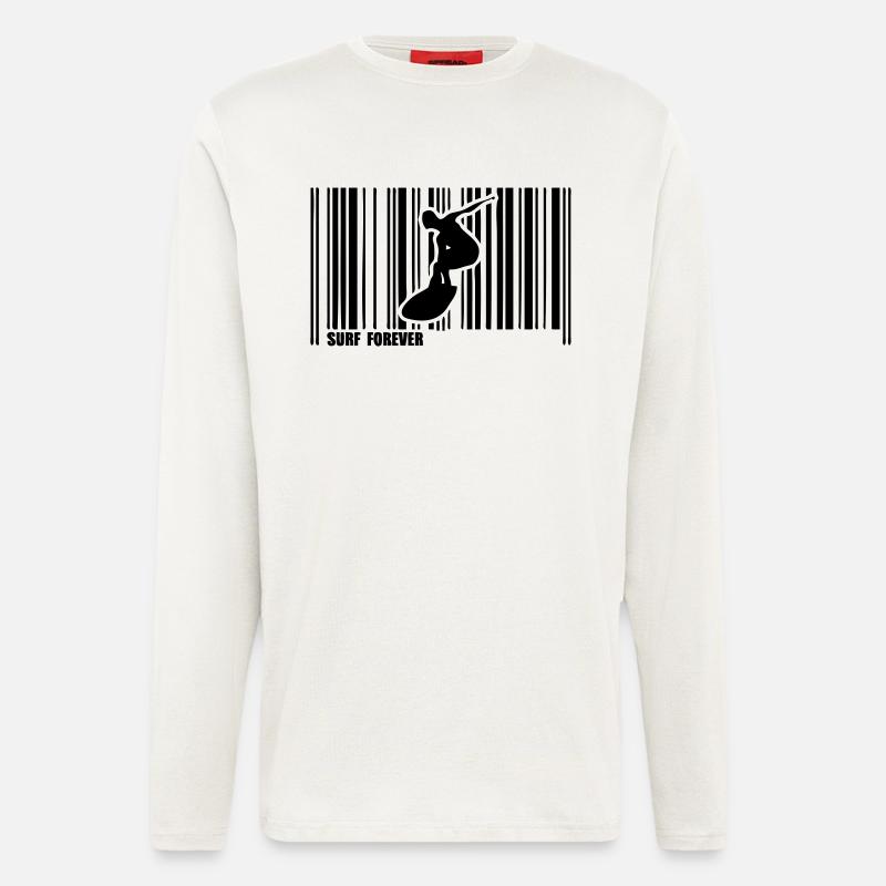 Kitesurf-Bar-Code - Langarmshirt - made by SPREAD  - OFF WHITE