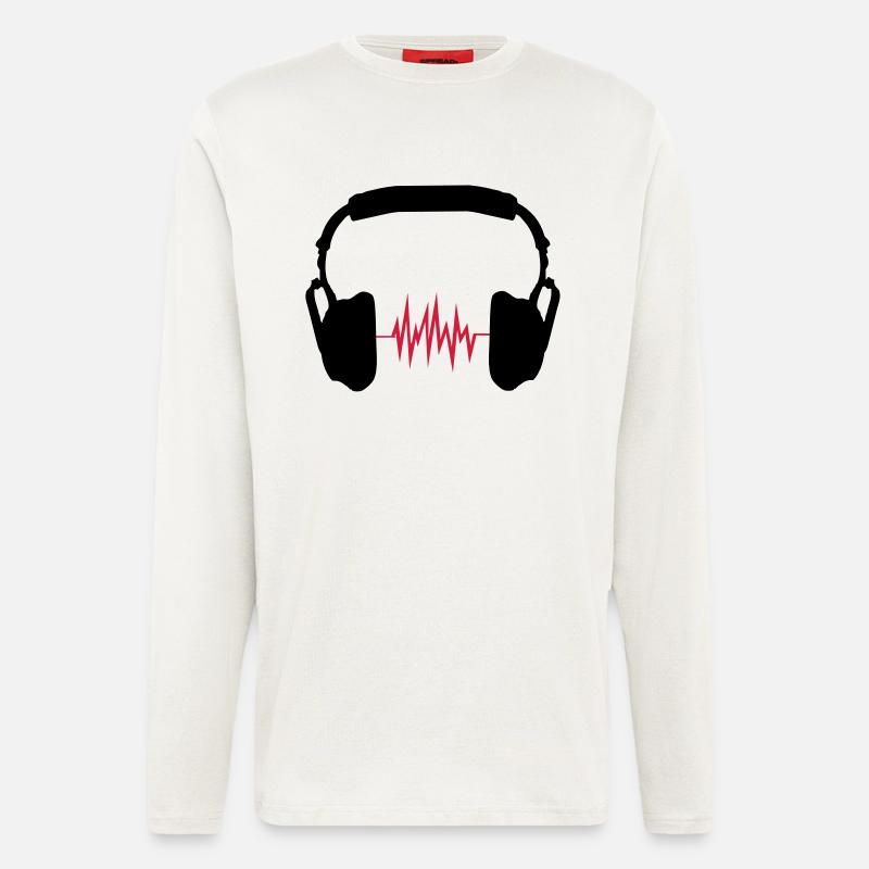 Kopfhörer - Langarmshirt - made by SPREAD  - OFF WHITE