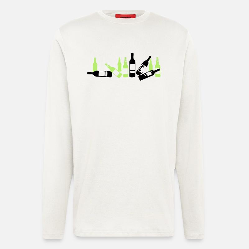 Leichenhaufen Flasche Bierglas - Langarmshirt - made by SPREAD  - OFF WHITE