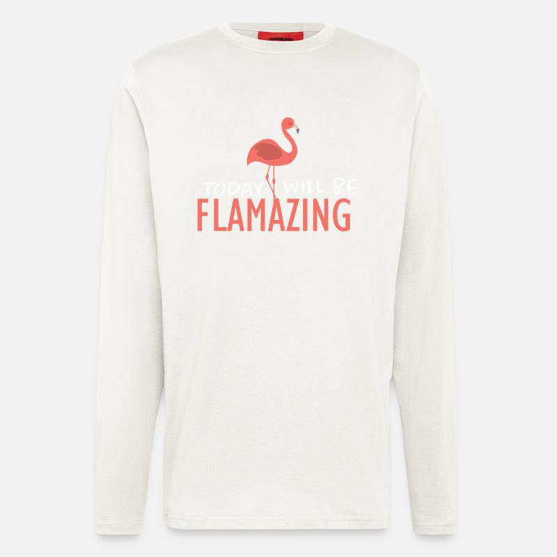 Flamingo - Langarmshirt - made by SPREAD  - OFF WHITE