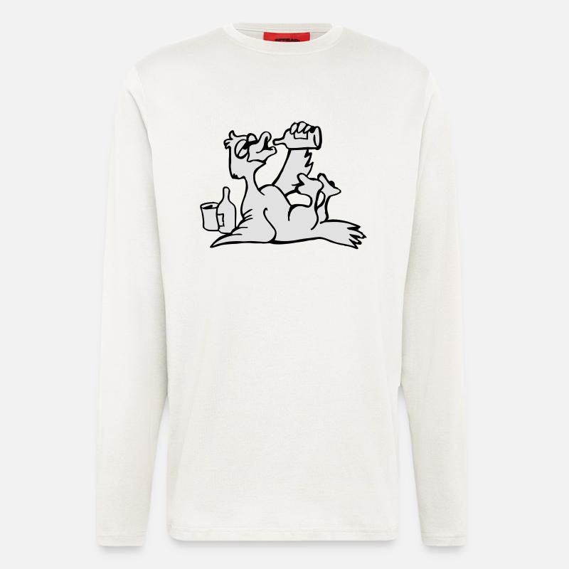 sauf Ente - Langarmshirt - made by SPREAD  - OFF WHITE
