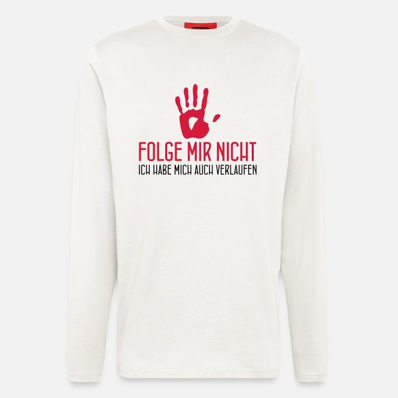 SUIVEZ-MOI PAS - Manches longues bio décontracté fabriqué en UE - OFF WHITE