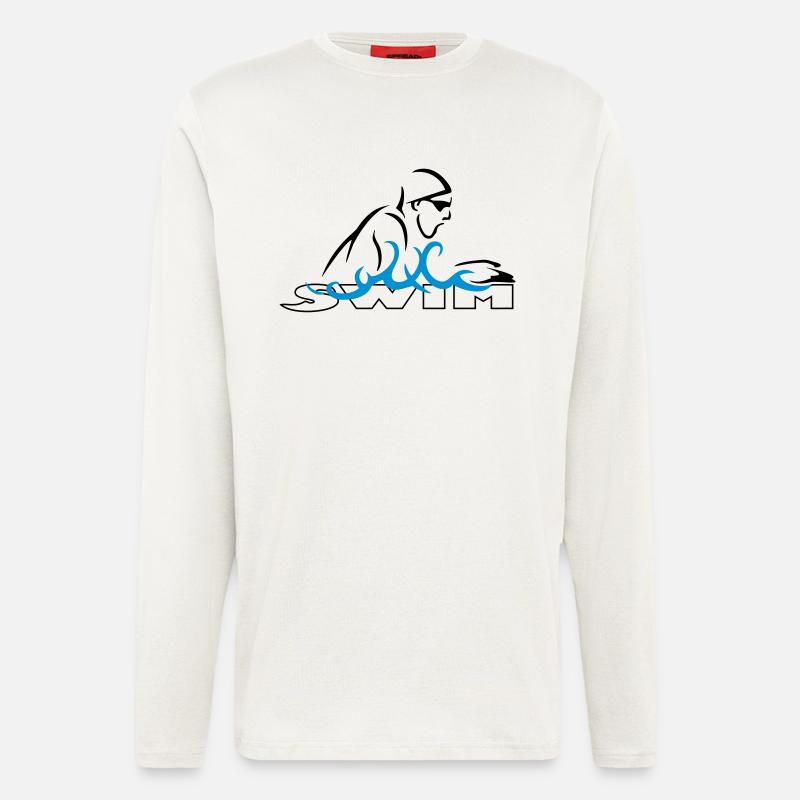 Brustschwimmen - Langarmshirt - made by SPREAD  - OFF WHITE