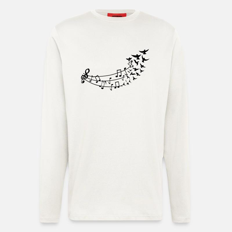 fliegende_noten - Langarmshirt - made by SPREAD  - OFF WHITE