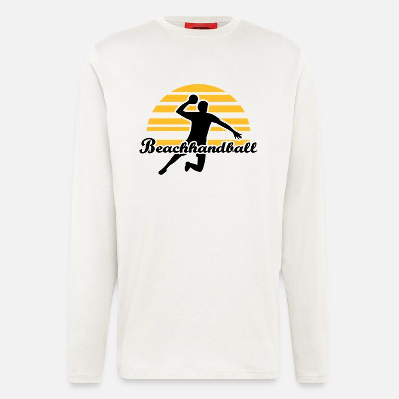Beachhandball - Manches longues bio décontracté fabriqué en UE - OFF WHITE