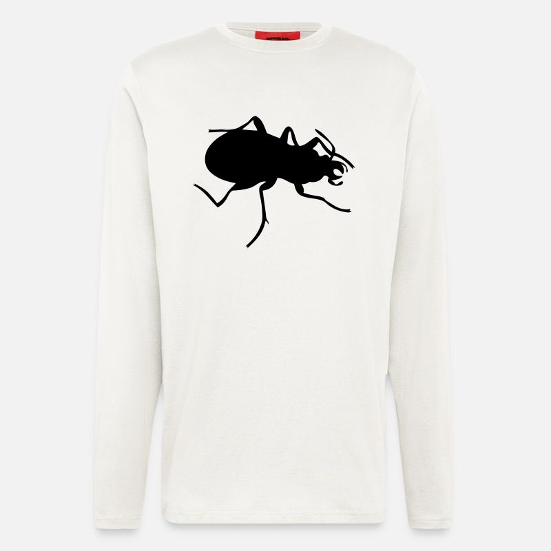 Beetle - Manches longues bio décontracté fabriqué en UE - OFF WHITE