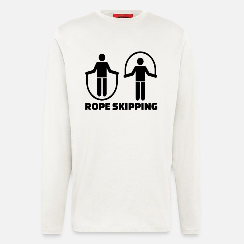 Rope skipping - Manches longues bio décontracté fabriqué en UE - OFF WHITE