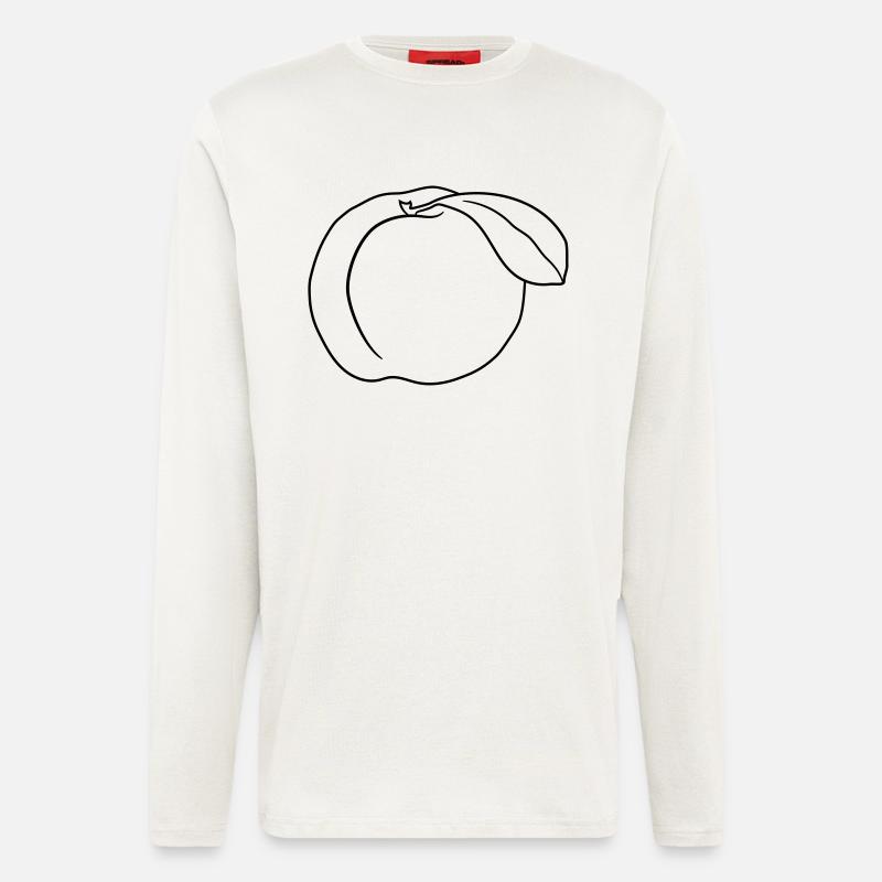 peach delicious fruit - Longsleeve - made by SPREAD  - OFF WHITE