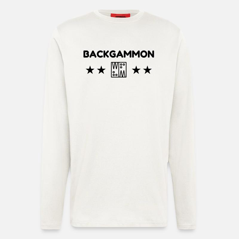 Backgammon / Spiel / Player / Schach - Langarmshirt - made by SPREAD  - OFF WHITE