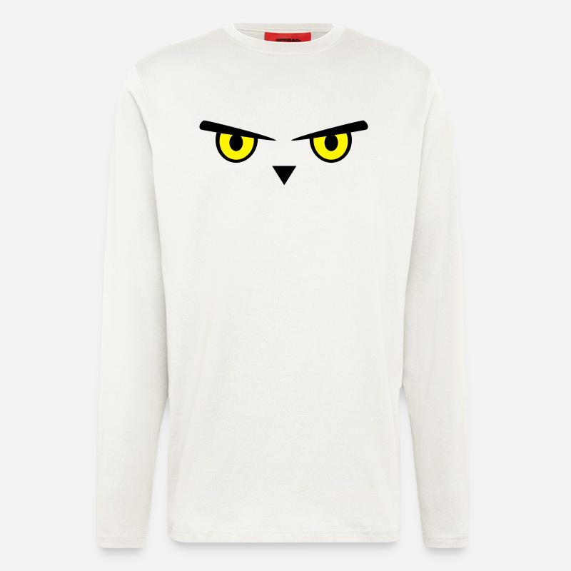 Eule, Augen, Emoji - Langarmshirt - made by SPREAD  - OFF WHITE