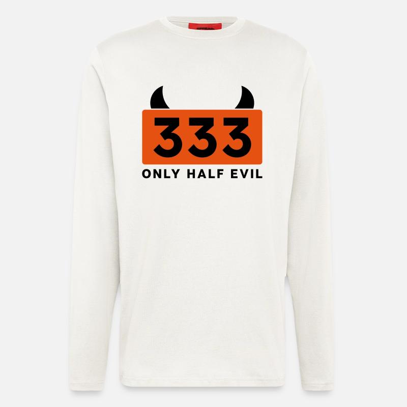 333 - ONLY HALF EVIL - Langarmshirt - made by SPREAD  - OFF WHITE