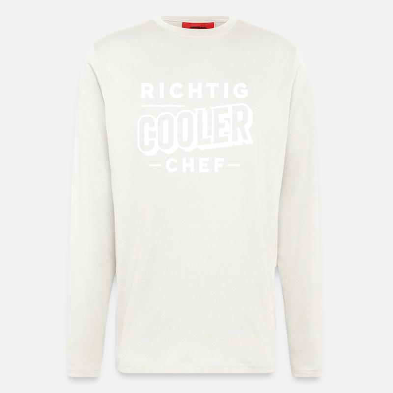 Richtig cooler Chef - Langarmshirt - made by SPREAD  - OFF WHITE