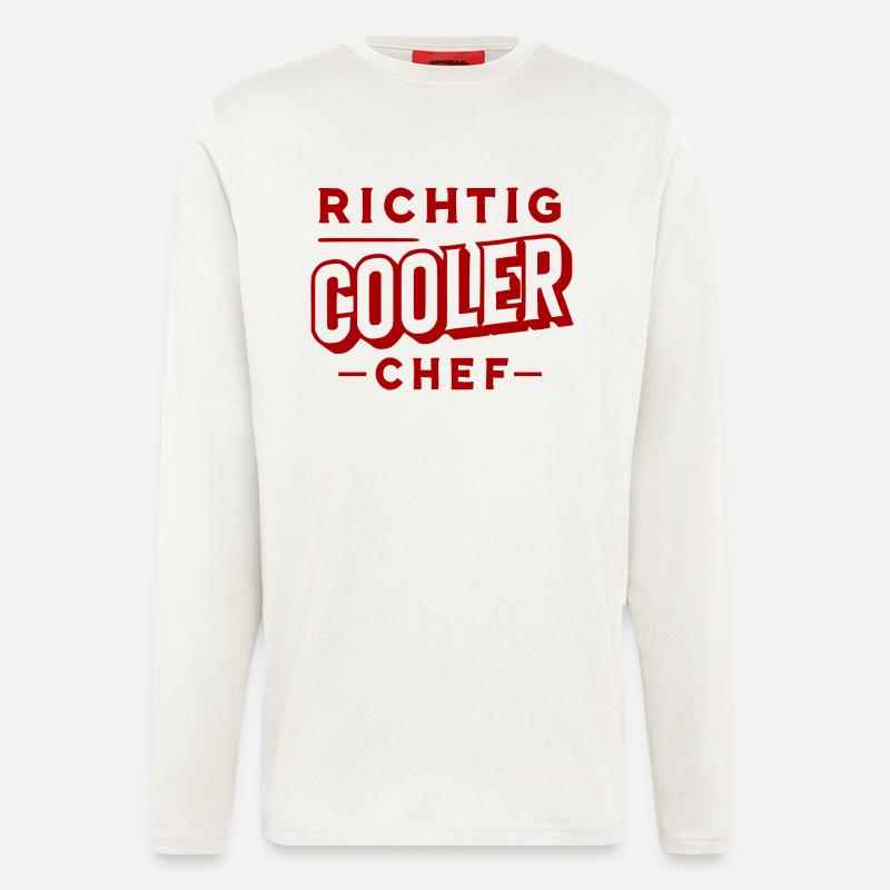 Richtig cooler Chef - Langarmshirt - made by SPREAD  - OFF WHITE