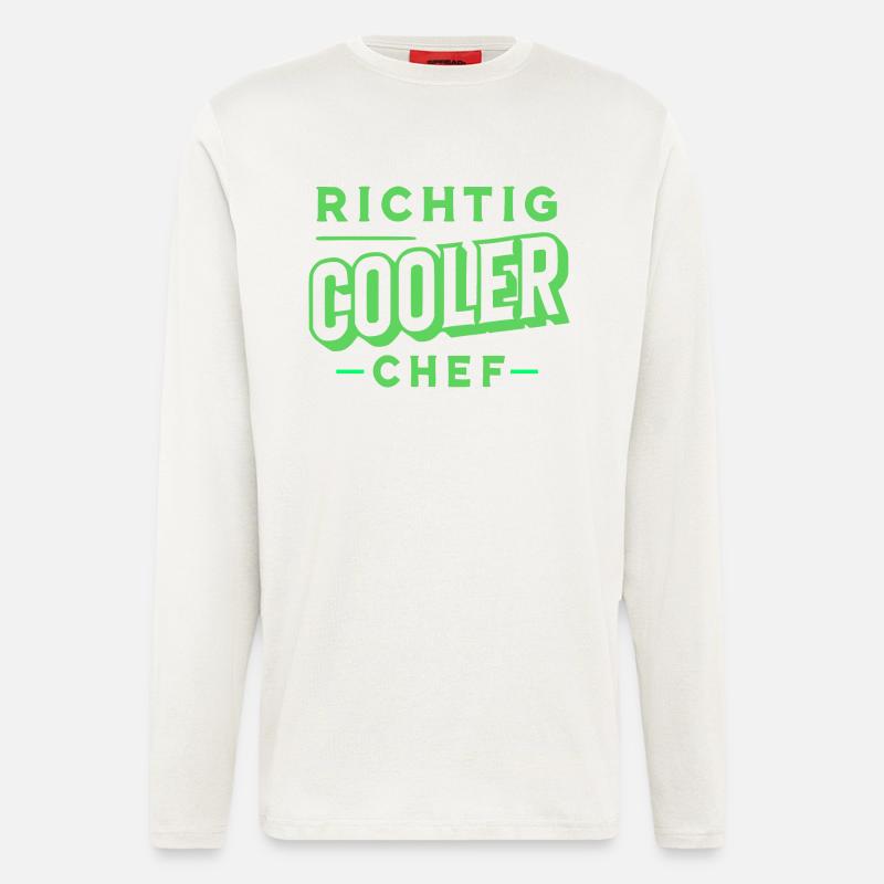 Richtig cooler Chef - Langarmshirt - made by SPREAD  - OFF WHITE