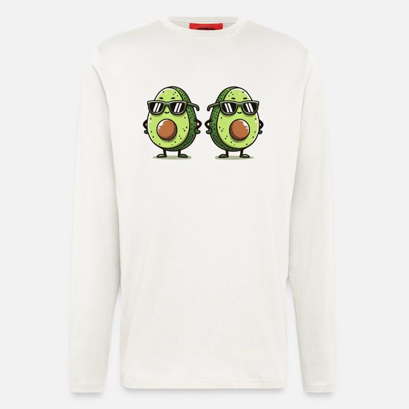 Avocado Comic 2 - Langarmshirt - made by SPREAD  - OFF WHITE