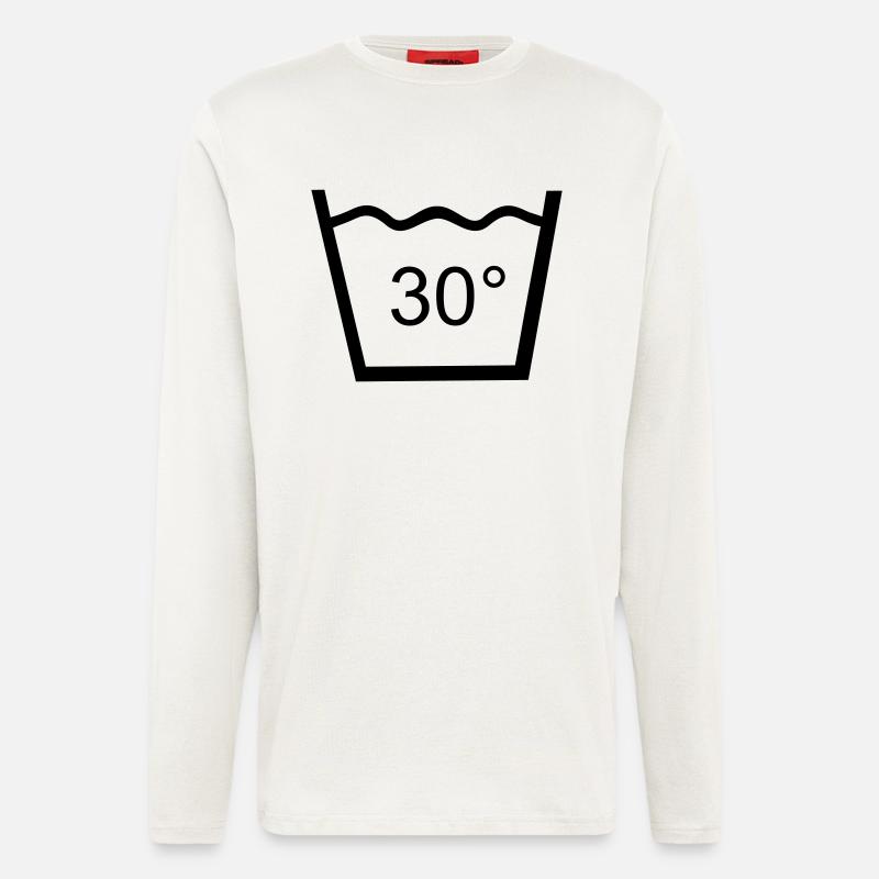 wash, iron, washing machine - Longsleeve - made by SPREAD  - OFF WHITE