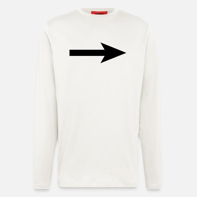 pfeil rechts - Langarmshirt - made by SPREAD  - OFF WHITE