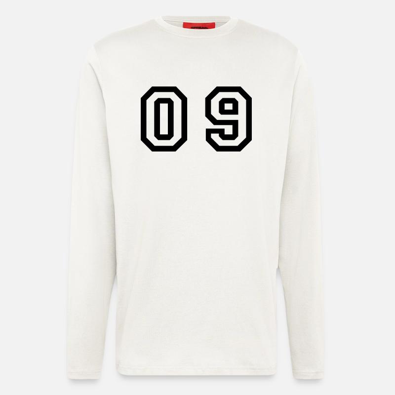 Nummer - 09 - Null neun - Langarmshirt - made by SPREAD  - OFF WHITE