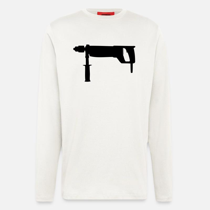 Perceuse - Manches longues bio décontracté fabriqué en UE - OFF WHITE