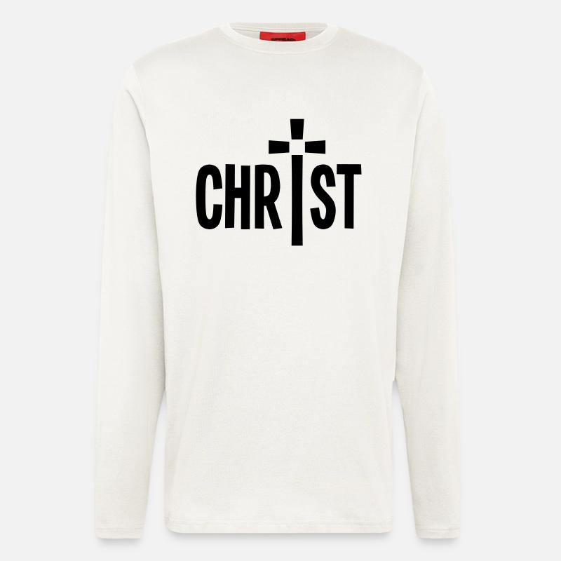 Christ Kreuz - Langarmshirt - made by SPREAD  - OFF WHITE