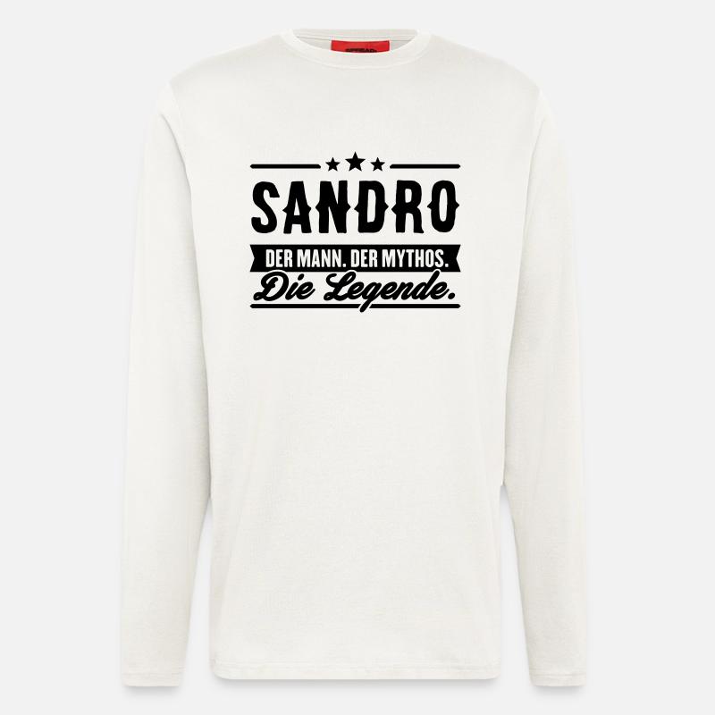 Man Myth Legend Sandro - Longsleeve - made by SPREAD  - OFF WHITE