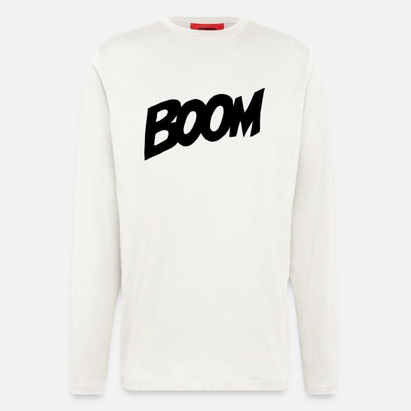 BOOM Comic-Style - Langarmshirt - made by SPREAD  - OFF WHITE