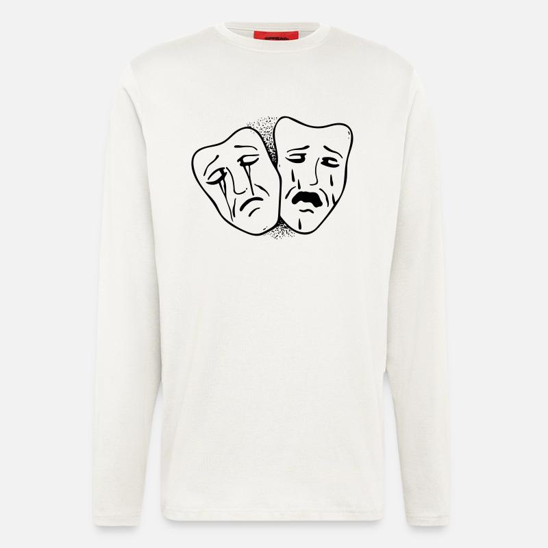 Trauer hinter Masken - Langarmshirt - made by SPREAD  - OFF WHITE