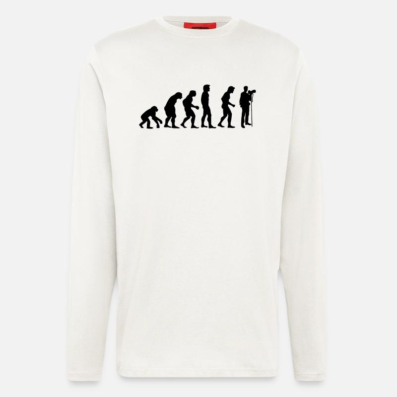photographer evolution - Longsleeve - made by SPREAD  - OFF WHITE