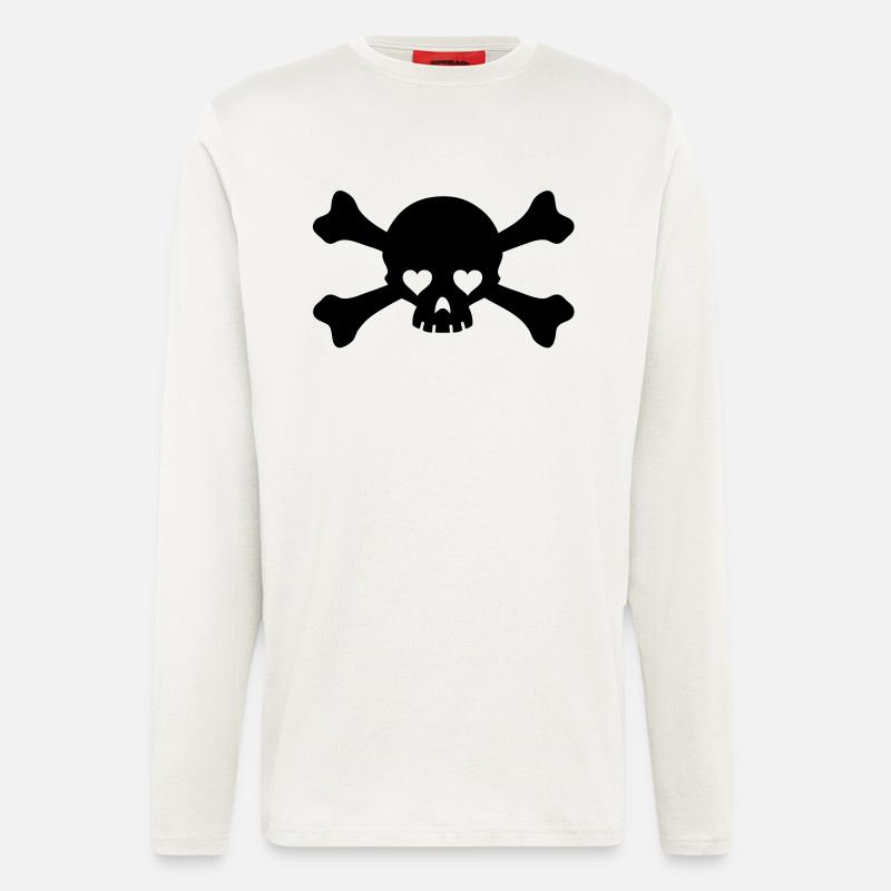 eyes skull - Langarmshirt - made by SPREAD  - OFF WHITE