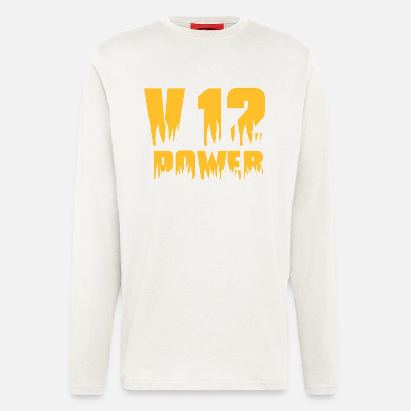 V12 POWER - Langarmshirt - made by SPREAD  - OFF WHITE