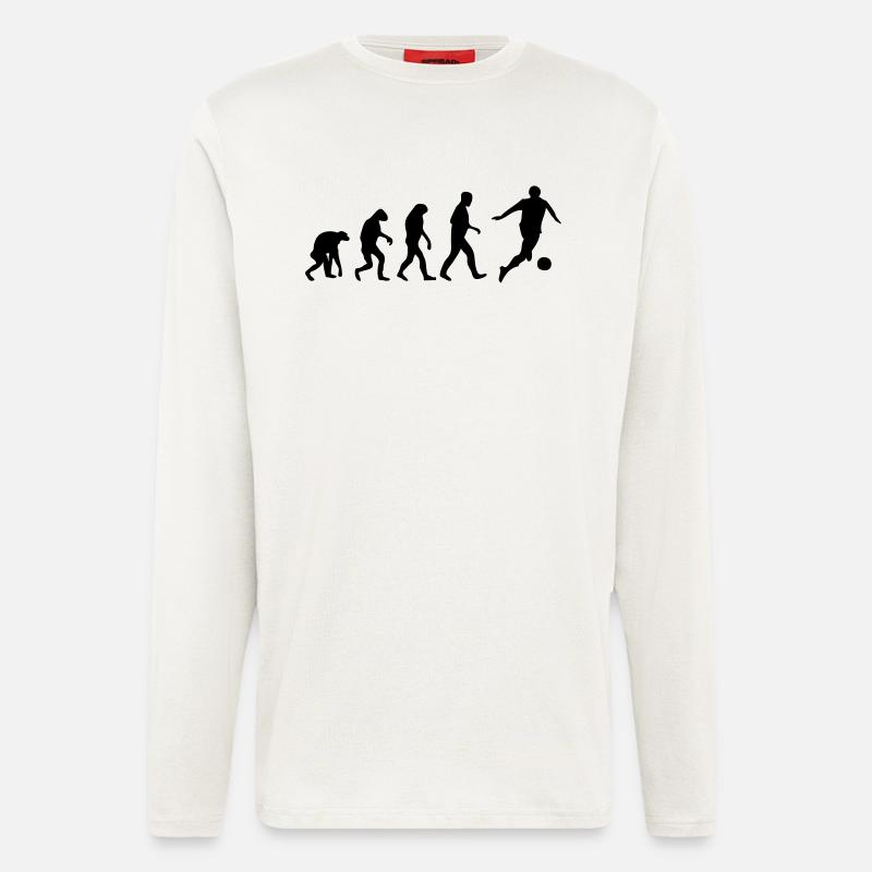 football evolution - Longsleeve - made by SPREAD  - OFF WHITE