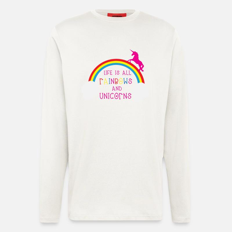 Rainbows & Unicorns - Langarmshirt - made by SPREAD  - OFF WHITE