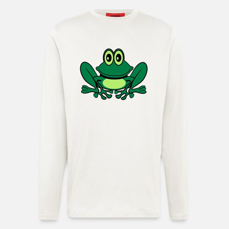 Frosch süss witzig - Langarmshirt - made by SPREAD  - OFF WHITE