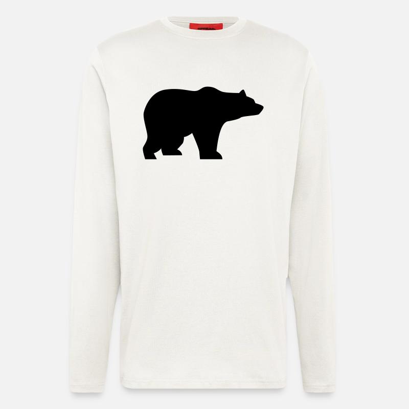 Bear, Wildlife, Bär - Longsleeve - made by SPREAD  - OFF WHITE