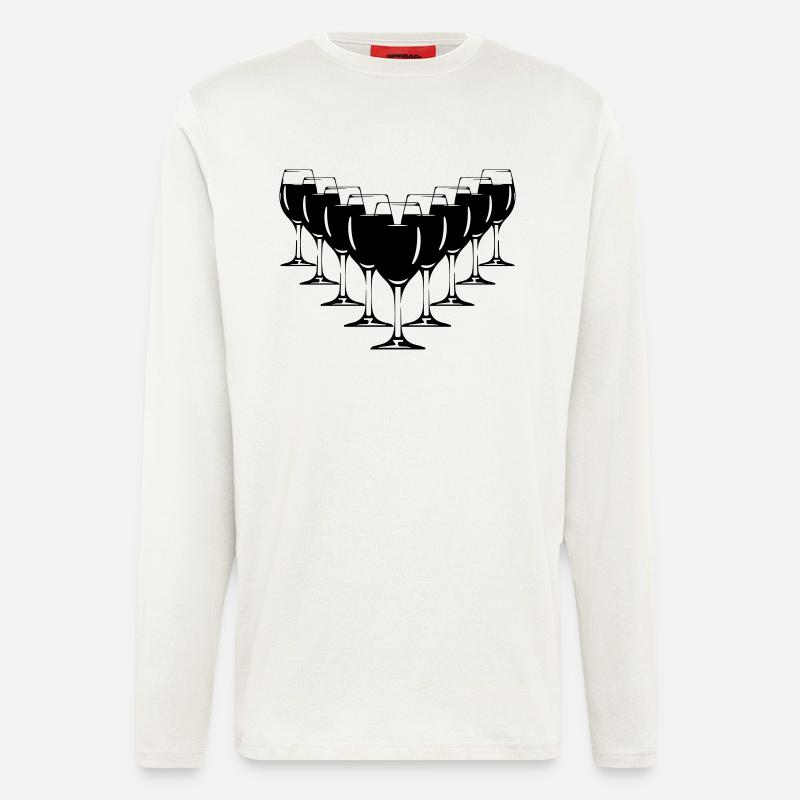 Wine wine glasses - Longsleeve - made by SPREAD  - OFF WHITE